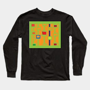 Colorful Patterned Squares Long Sleeve T-Shirt